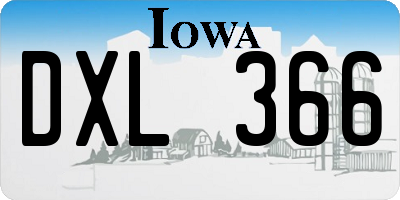 IA license plate DXL366