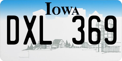 IA license plate DXL369