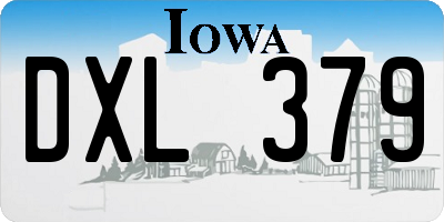 IA license plate DXL379