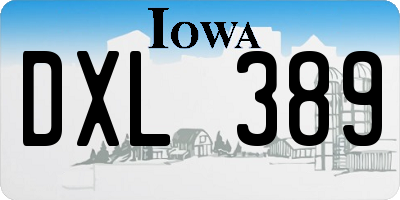 IA license plate DXL389