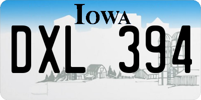 IA license plate DXL394