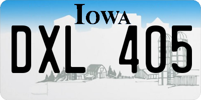 IA license plate DXL405