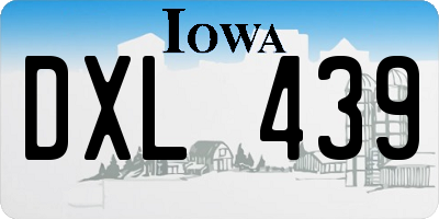 IA license plate DXL439