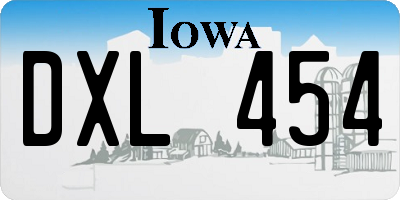 IA license plate DXL454