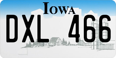 IA license plate DXL466