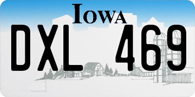 IA license plate DXL469