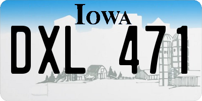 IA license plate DXL471
