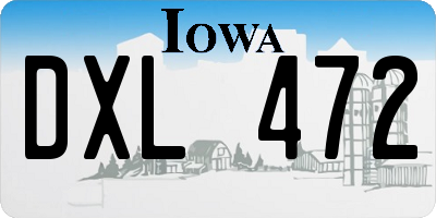 IA license plate DXL472