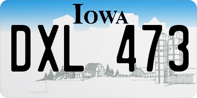 IA license plate DXL473