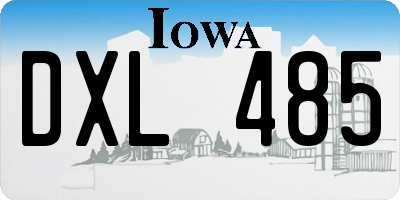 IA license plate DXL485
