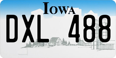 IA license plate DXL488