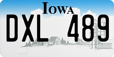 IA license plate DXL489