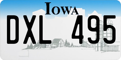 IA license plate DXL495