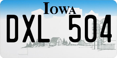 IA license plate DXL504