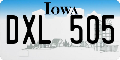 IA license plate DXL505