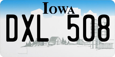 IA license plate DXL508