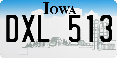 IA license plate DXL513