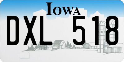 IA license plate DXL518
