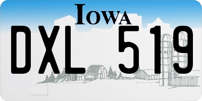 IA license plate DXL519