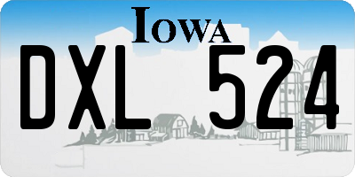 IA license plate DXL524