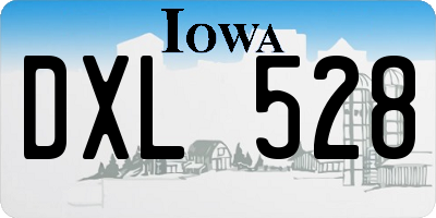IA license plate DXL528