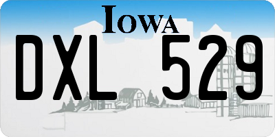 IA license plate DXL529