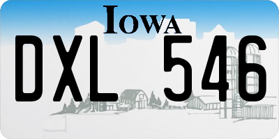 IA license plate DXL546