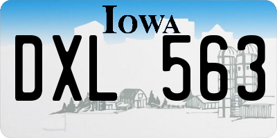 IA license plate DXL563
