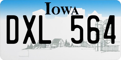 IA license plate DXL564