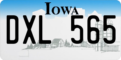 IA license plate DXL565