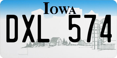 IA license plate DXL574