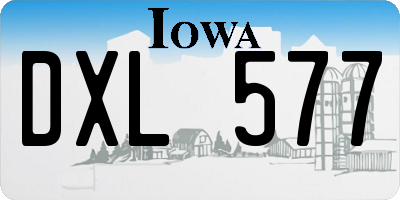 IA license plate DXL577