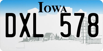 IA license plate DXL578