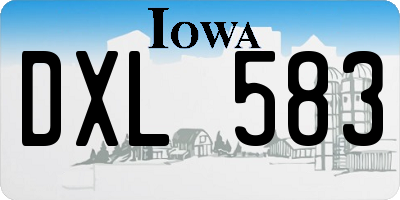 IA license plate DXL583