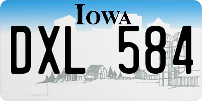 IA license plate DXL584