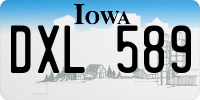 IA license plate DXL589