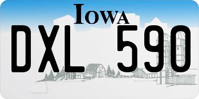IA license plate DXL590