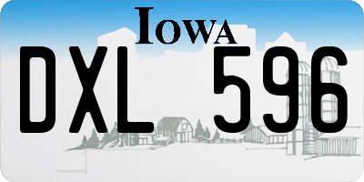 IA license plate DXL596
