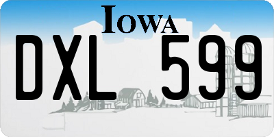 IA license plate DXL599