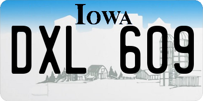 IA license plate DXL609