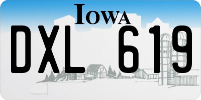 IA license plate DXL619