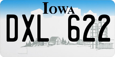 IA license plate DXL622