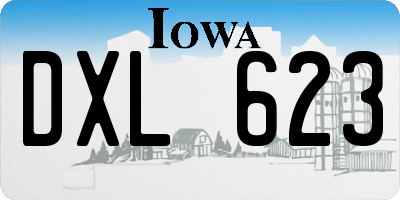 IA license plate DXL623