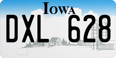 IA license plate DXL628