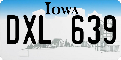 IA license plate DXL639