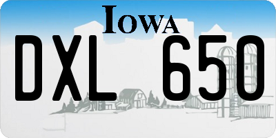 IA license plate DXL650