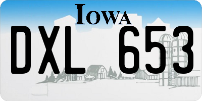 IA license plate DXL653