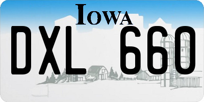 IA license plate DXL660
