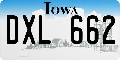 IA license plate DXL662