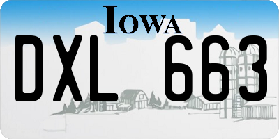 IA license plate DXL663